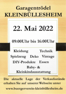 Mehr über den Artikel erfahren Garagentrödel 2022 findet statt