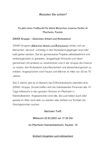 Read more about the article Es gibt einen Treffpunkt für ältere Menschen unseres Dorfes im Pfarrheim – ZWAR-Gruppe – Zwischen Arbeit und Ruhestand