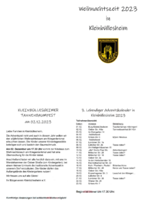Mehr über den Artikel erfahren Tannenbaumfest und 3. lebendiger Adventskalender 2023