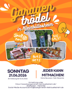 Mehr über den Artikel erfahren Einladung zum Garagentrödel 2026
