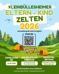 Mehr über den Artikel erfahren Einladung zum Eltern-Kind-Zelten 2026