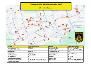 Mehr über den Artikel erfahren Garagentrödel 2026 Übersicht der Garagen