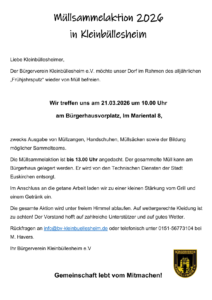 Mehr über den Artikel erfahren Einladung zur Müllsammelaktion 2026